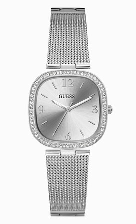Guess Tapestry Silver Watch